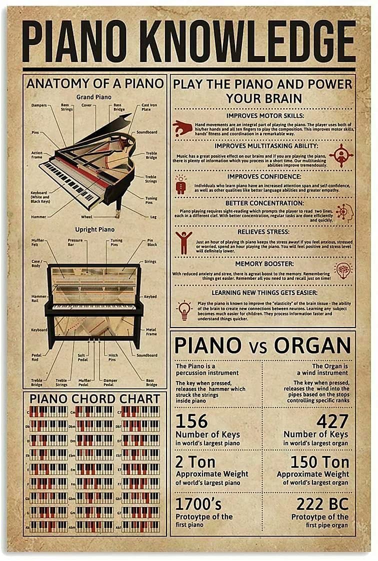 Musical Instrument Shop - Targa in metallo retrò con stampa
