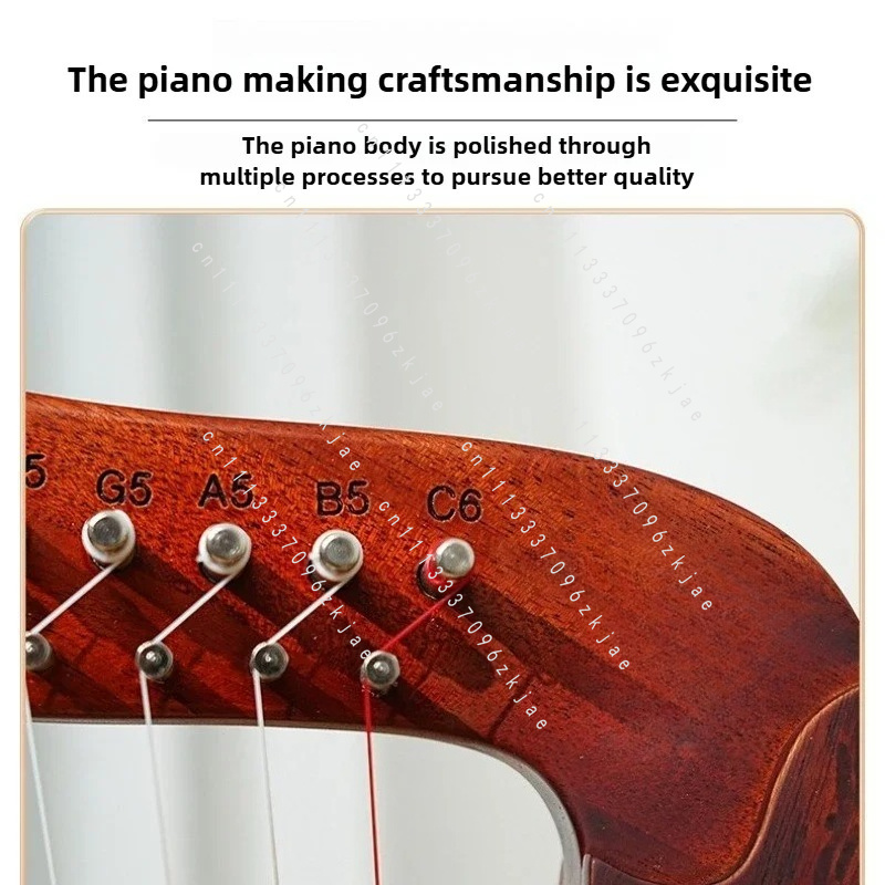 Musical Instrument With Strings - Arpa Artigianale a 15 Toni per