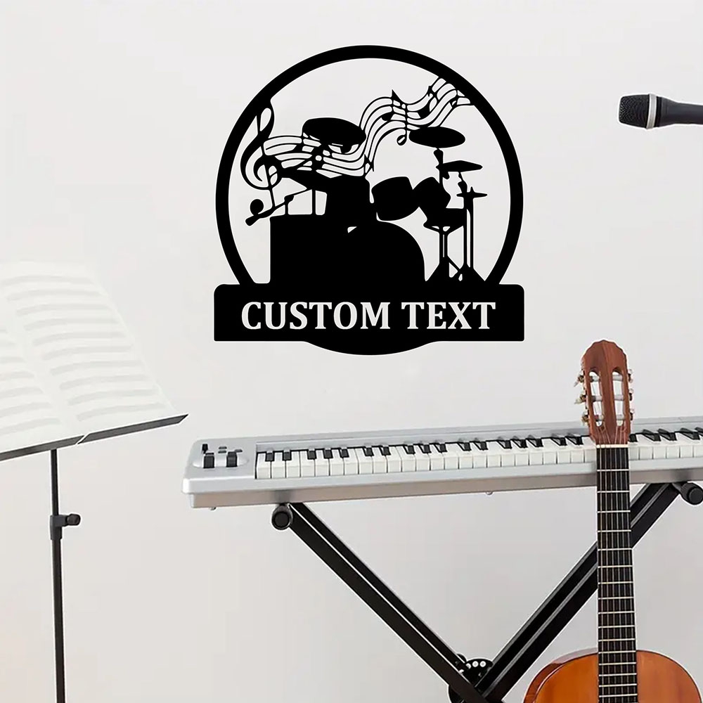 Musical Instrument Name - 1PC Carta da Parati Adesiva in
