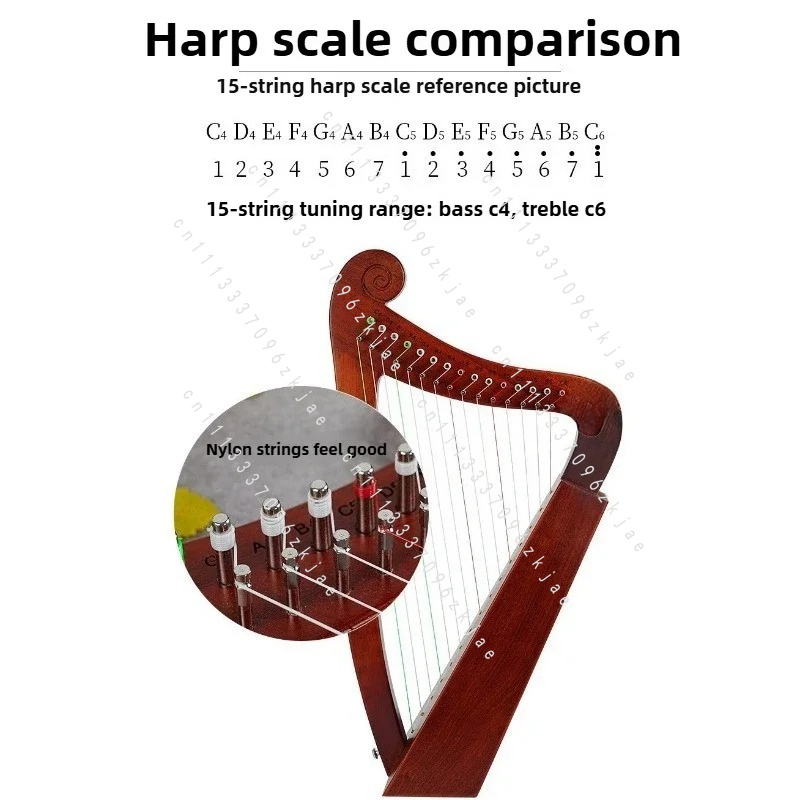 Arpa Artigianale a 15 Toni per - Musical Instrument With Strings recensione e prezzo