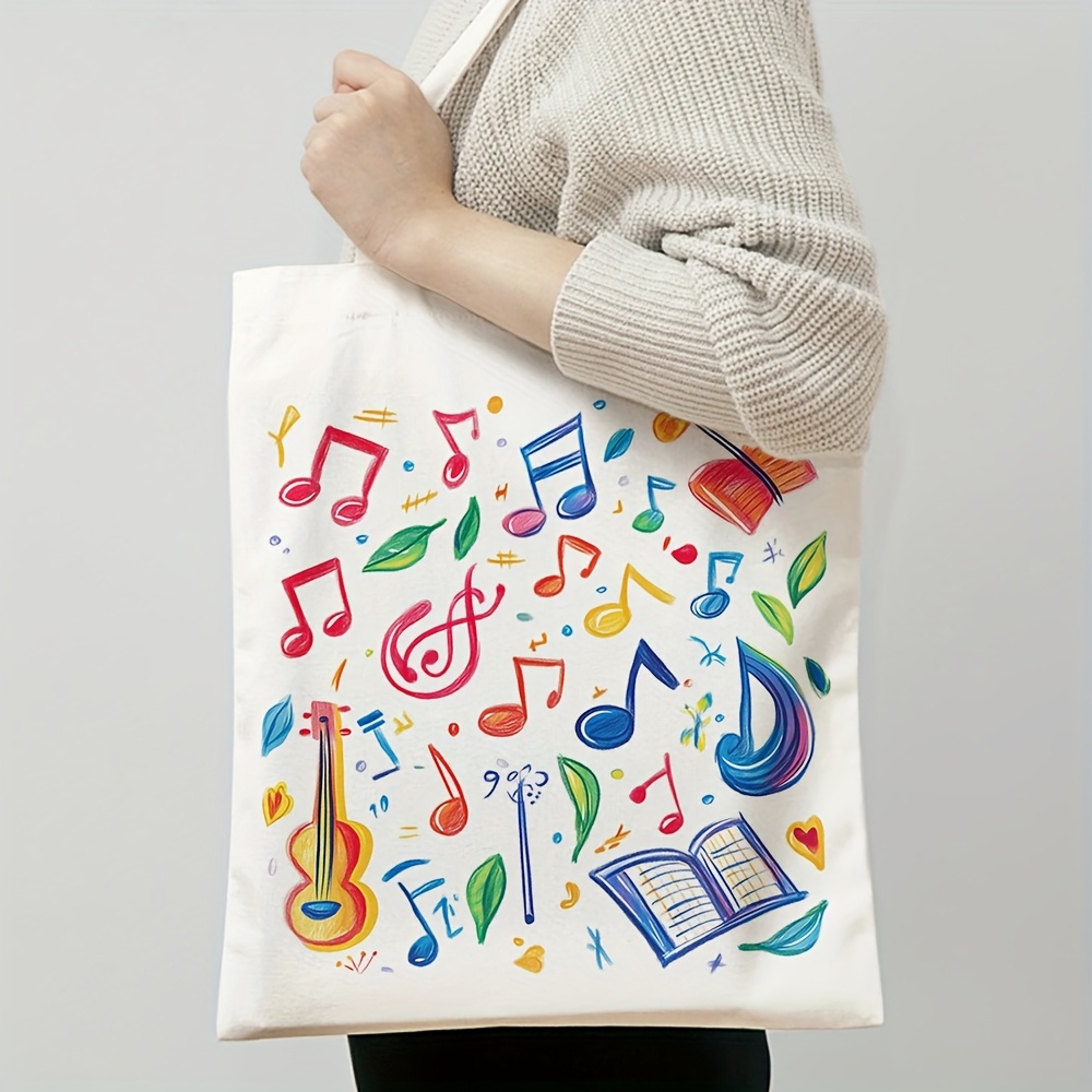 Borsa tote in tela con stampa  - Musical Instrument Shop recensione e prezzo