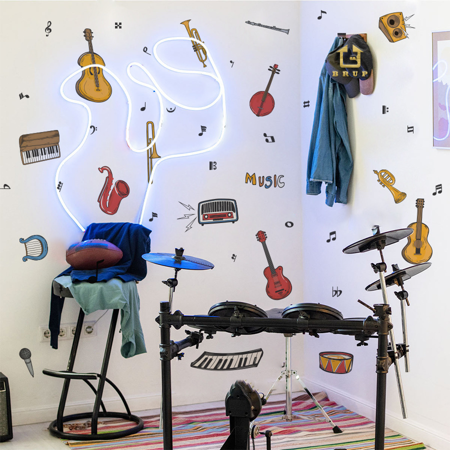 Adesivo da parete per strument - Musical Instrument Diy For Kids recensione e prezzo
