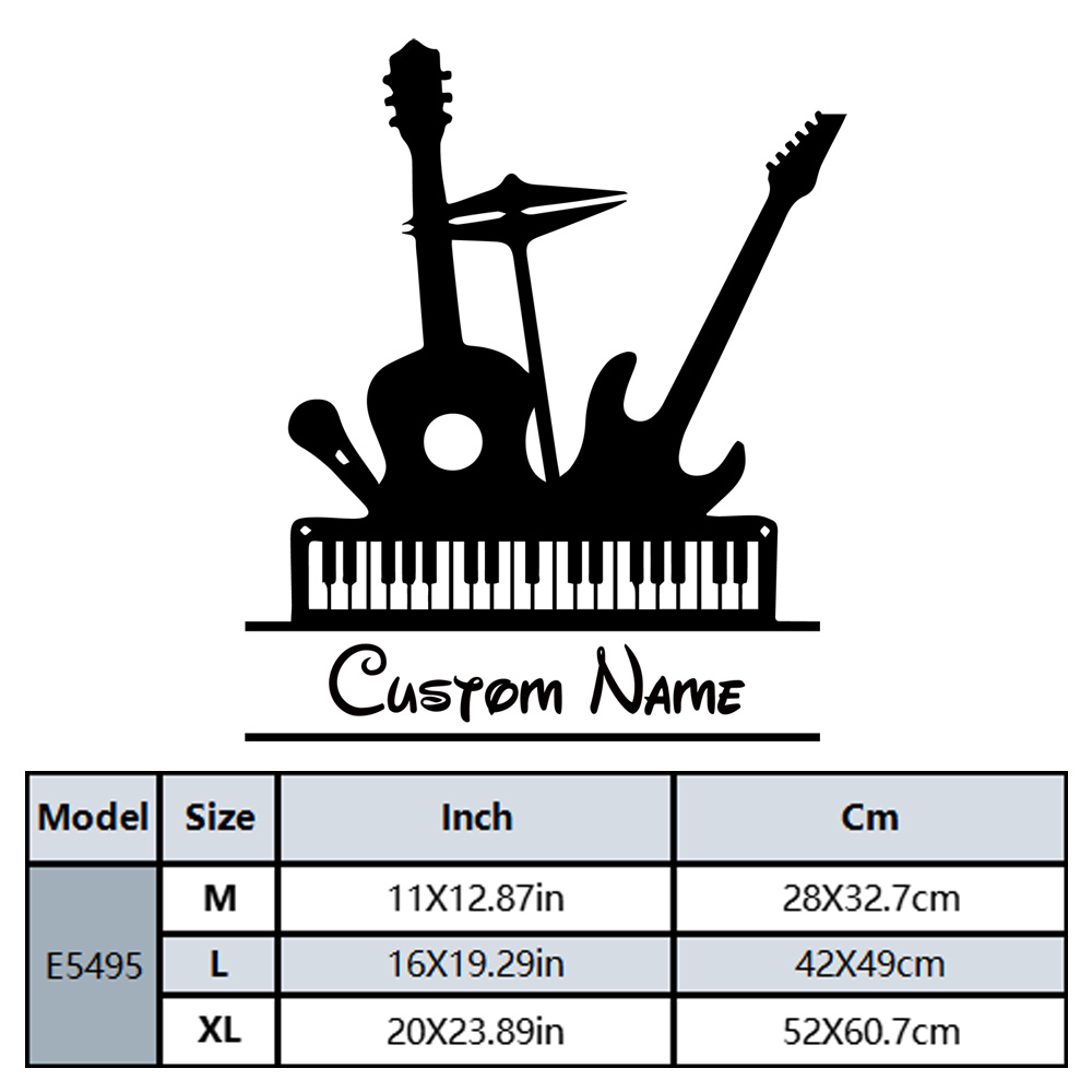 1PC Adesivo Murale in Vinile c - Musical Instrument Name recensione e prezzo
