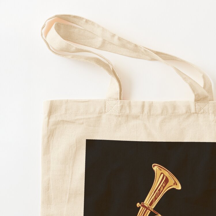 Borsa tote con stampa di corno - Musical Instrument Shop recensione e prezzo