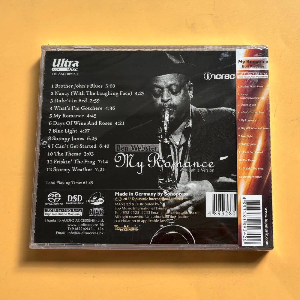 Ben Webster My Romance Jazz CD - Musical Instrument Jazz recensione e prezzo